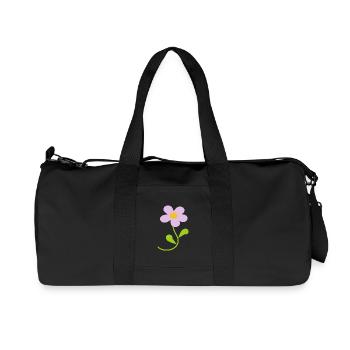 Fleur fleur pastel fleurs fleurs pastel lilas - Sac de sport en toile recyclée Stanley/Stella - noir - Devant