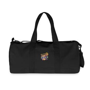 Moments d’été ensoleillés Vibrations Soleil d’été - Sac de sport en toile recyclée Stanley/Stella - noir - Devant