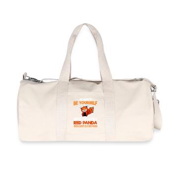 Always be yourself - Red Panda - Recycelte Canvas-Sporttasche von Stanley/Stella - Naturweiß - Vorne