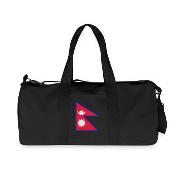 Nepalese flag - Recycled Canvas Sports Bag by Stanley/Stella - black - Front