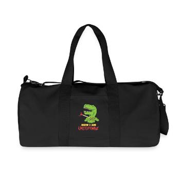 T-REX Witz Dinosaurier Tyrannosaurus Rex Geschenk - Recycelte Canvas-Sporttasche von Stanley/Stella - Schwarz - Vorne