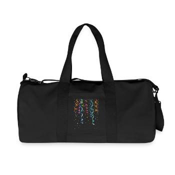 Silvester. Streamers with confetti. Party and Fun. - Recycled Canvas Sports Bag by Stanley/Stella - black - Front
