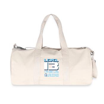 13. Geburtstagsgeschenk Jungen Mädchen Spieler 13 Jahre alt - Recycelte Canvas-Sporttasche von Stanley/Stella - Naturweiß - Vorne