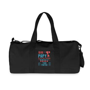 Papy bricoleur - Sac de sport en toile recyclée Stanley/Stella - noir - Devant