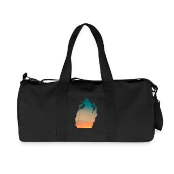 Sunset Cliff Climbers - Recycelte Canvas-Sporttasche von Stanley/Stella - Schwarz - Vorne
