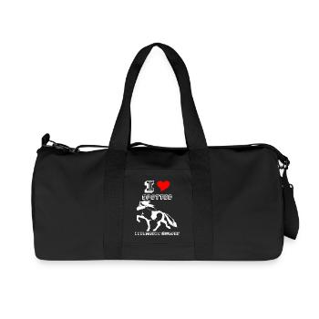 Edles Islandpferd Schecke Damen Mädchen - Recycelte Canvas-Sporttasche von Stanley/Stella - Schwarz - Vorne