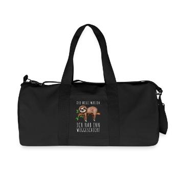 Der Wille war da ich hab ihn weggeschickt Faultier - Recycelte Canvas-Sporttasche von Stanley/Stella - Schwarz - Vorne