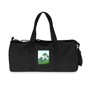 Palm trees on canvas - Recycled Canvas Sports Bag by Stanley/Stella - black - Front