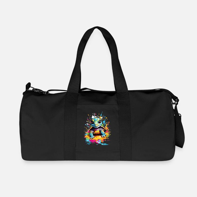 Schildkröte - Recycelte Canvas-Sporttasche von Stanley/Stella - Schwarz