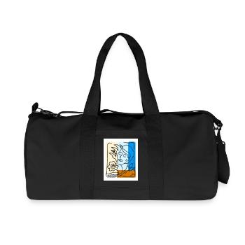 EC Woman I Summer I Gift I Flowers I Mother's Day - Recycled Canvas Sports Bag by Stanley/Stella - black - Front