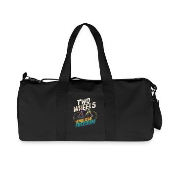 Unendliche Freiheit Zweiräder Fahrraddesign - Recycelte Canvas-Sporttasche von Stanley/Stella - Schwarz - Vorne