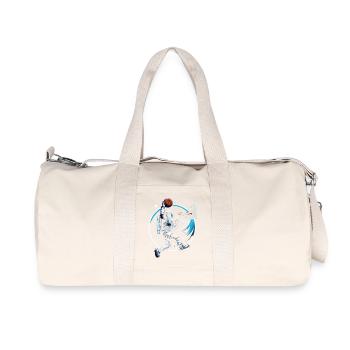 Astronaut Slam Dunk Basketball - Recycelte Canvas-Sporttasche von Stanley/Stella - Naturweiß - Vorne