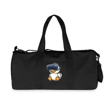 Ente Erpel VR Virtual Reality Gamer Zocker Süß - Recycelte Canvas-Sporttasche von Stanley/Stella - Schwarz - Vorne