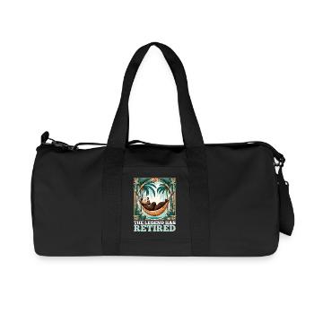 Legend Retirement Bear Pensioner Pension Gift - Recycled Canvas Sports Bag by Stanley/Stella - black - Front