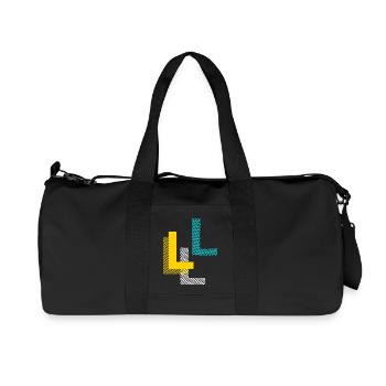 Buchstabe L - Recycelte Canvas-Sporttasche von Stanley/Stella - Schwarz - Vorne