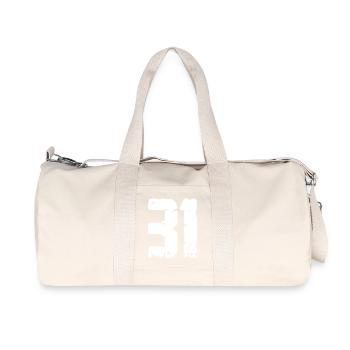 31 Nombre Vintage - Sac de sport en toile recyclée Stanley/Stella - blanc naturel - Devant