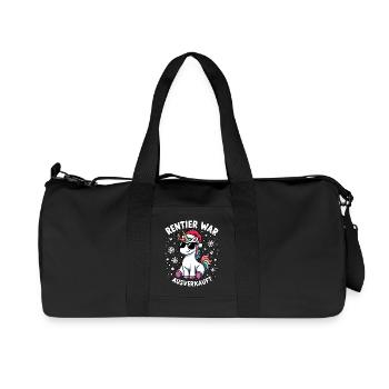 Rentier war ausverkauft Einhorn - Recycelte Canvas-Sporttasche von Stanley/Stella - Schwarz - Vorne