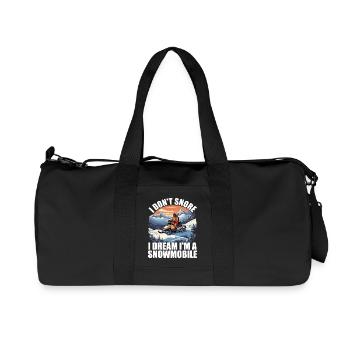 I don't snore i dream i'm a snowmobile - Recycled Canvas Sports Bag by Stanley/Stella - black - Front