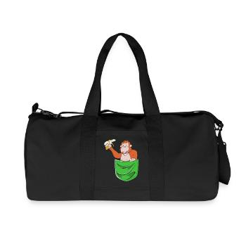 Orang Utan - Recycelte Canvas-Sporttasche von Stanley/Stella - Schwarz - Vorne