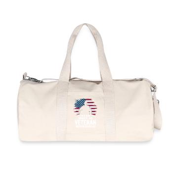 Veteran Military Soldier - Recycled Canvas Sports Bag by Stanley/Stella - natural - Front