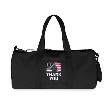 Veteran Military Soldier - Recycled Canvas Sports Bag by Stanley/Stella - black - Front