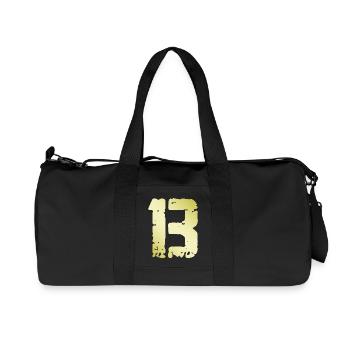 13 Number Vintage - Recycled Canvas Sports Bag by Stanley/Stella - black - Front
