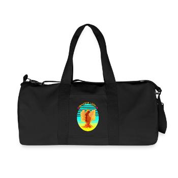 Un cyber-oiseau orange brillant d’une lumière citronnée - Sac de sport en toile recyclée Stanley/Stella - noir - Devant