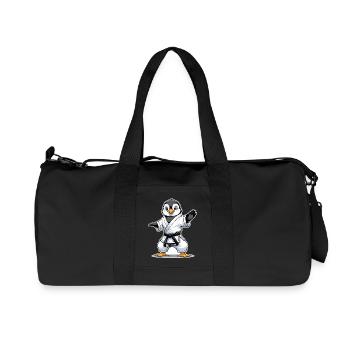 Kampfsport Pinguin- Karate, Kung Fu, Judo - Recycelte Canvas-Sporttasche von Stanley/Stella - Schwarz - Vorne