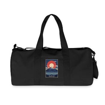Mountain Retro T-Shirt – Japan Travel Graphic - Recycled Canvas Sports Bag by Stanley/Stella - black - Front
