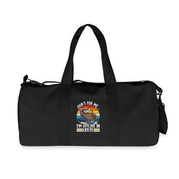 Crète Vacances Voyage Paresseux - Sac de sport en toile recyclée Stanley/Stella - noir - Devant