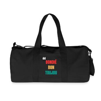 "Bondié bon toujou" Creole T-shirt – Faith - Recycled Canvas Sports Bag by Stanley/Stella - black - Front
