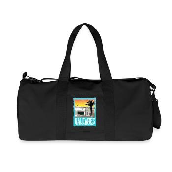 Balearen Sonnenuntergang Silhouette - Recycelte Canvas-Sporttasche von Stanley/Stella - Schwarz - Vorne
