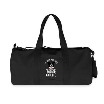 Border Collie Love Humor - Recycled Canvas Sports Bag by Stanley/Stella - black - Front