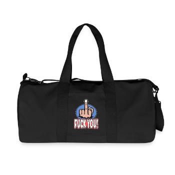 Doigt du milieu Doigt puant Baise Tu Design - Sac de sport en toile recyclée Stanley/Stella - noir - Devant