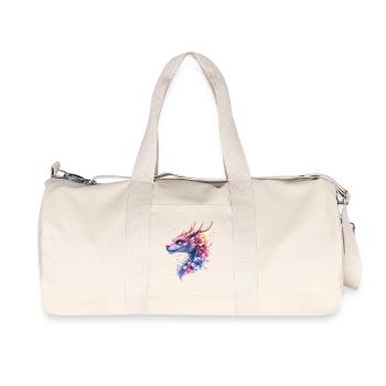 Dragon Fleur Bleu - Sac de sport en toile recyclée Stanley/Stella - blanc naturel - Devant