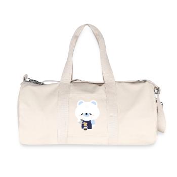 Cozy Polar Bear Barista - Recycelte Canvas-Sporttasche von Stanley/Stella - Naturweiß - Vorne
