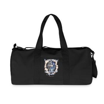 Citation chrétienne de Wolf - Sac de sport en toile recyclée Stanley/Stella - noir - Devant