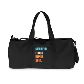 Bester Ehemann seit 2014 Geschenk-Ehemann - Recycelte Canvas-Sporttasche von Stanley/Stella - Schwarz - Vorne