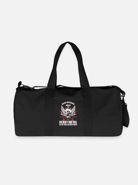 My neighbors listen to heavy metal - Recycled Canvas Sports Bag by Stanley/Stella - black