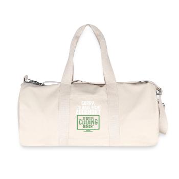 Sorry, I thought coding - Recycled Canvas Sports Bag by Stanley/Stella - natural - Front