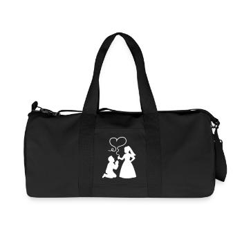 Brautpaar Ehepaar Hochzeit - Recycelte Canvas-Sporttasche von Stanley/Stella - Schwarz - Vorne