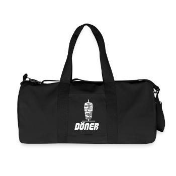 Döner Spieß Icon Schwarz-Weiß - Recycelte Canvas-Sporttasche von Stanley/Stella - Schwarz - Vorne