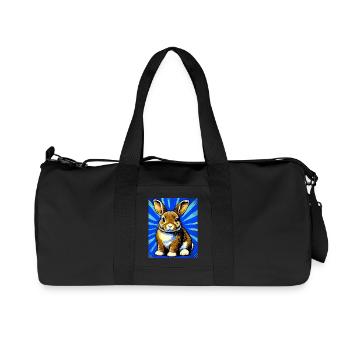 Kaninchen - Recycelte Canvas-Sporttasche von Stanley/Stella - Schwarz - Vorne