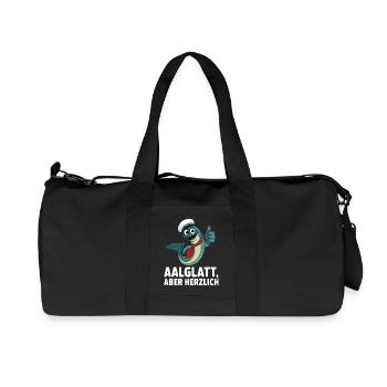 Aalglatt Aber Herzlich Lustiger Matrosen Aal Für - Recycelte Canvas-Sporttasche von Stanley/Stella - Schwarz - Vorne