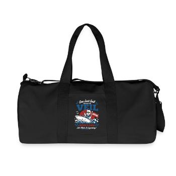 Llama Not Drama Party Saying - Recycled Canvas Sports Bag by Stanley/Stella - black - Front