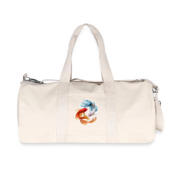 Koi Color Wheel: Goldfish Pair - Recycled Canvas Sports Bag by Stanley/Stella - natural - Front