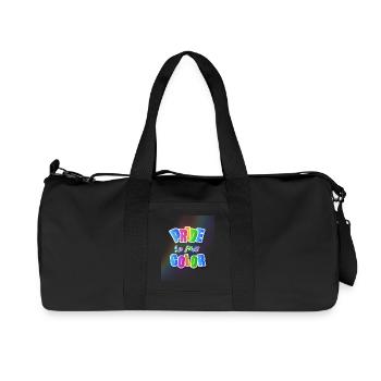 Stolz auf Regenbogenfarben - Recycelte Canvas-Sporttasche von Stanley/Stella - Schwarz - Vorne