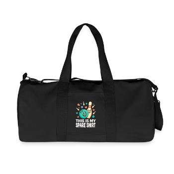 Dieses Spare Shirt Bowlingwitz - Recycelte Canvas-Sporttasche von Stanley/Stella - Schwarz - Vorne