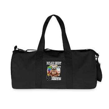 Relax Faultier Geburtstag 50 Jahre Sloth Lustig - Recycelte Canvas-Sporttasche von Stanley/Stella - Schwarz - Vorne