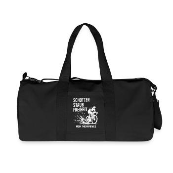 Schotter Freiheit Gravelradfahren - Recycelte Canvas-Sporttasche von Stanley/Stella - Schwarz - Vorne
